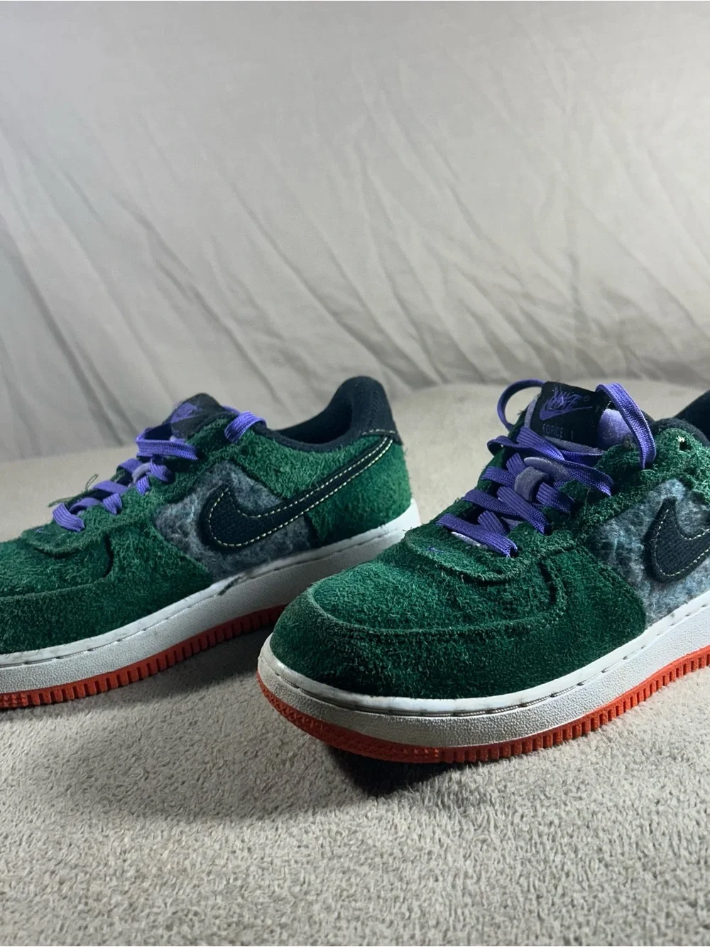 Nike Air Force 1 LV8 NN GS Shoes Youth 2.5Y Green Purple Orange DQ7588-300